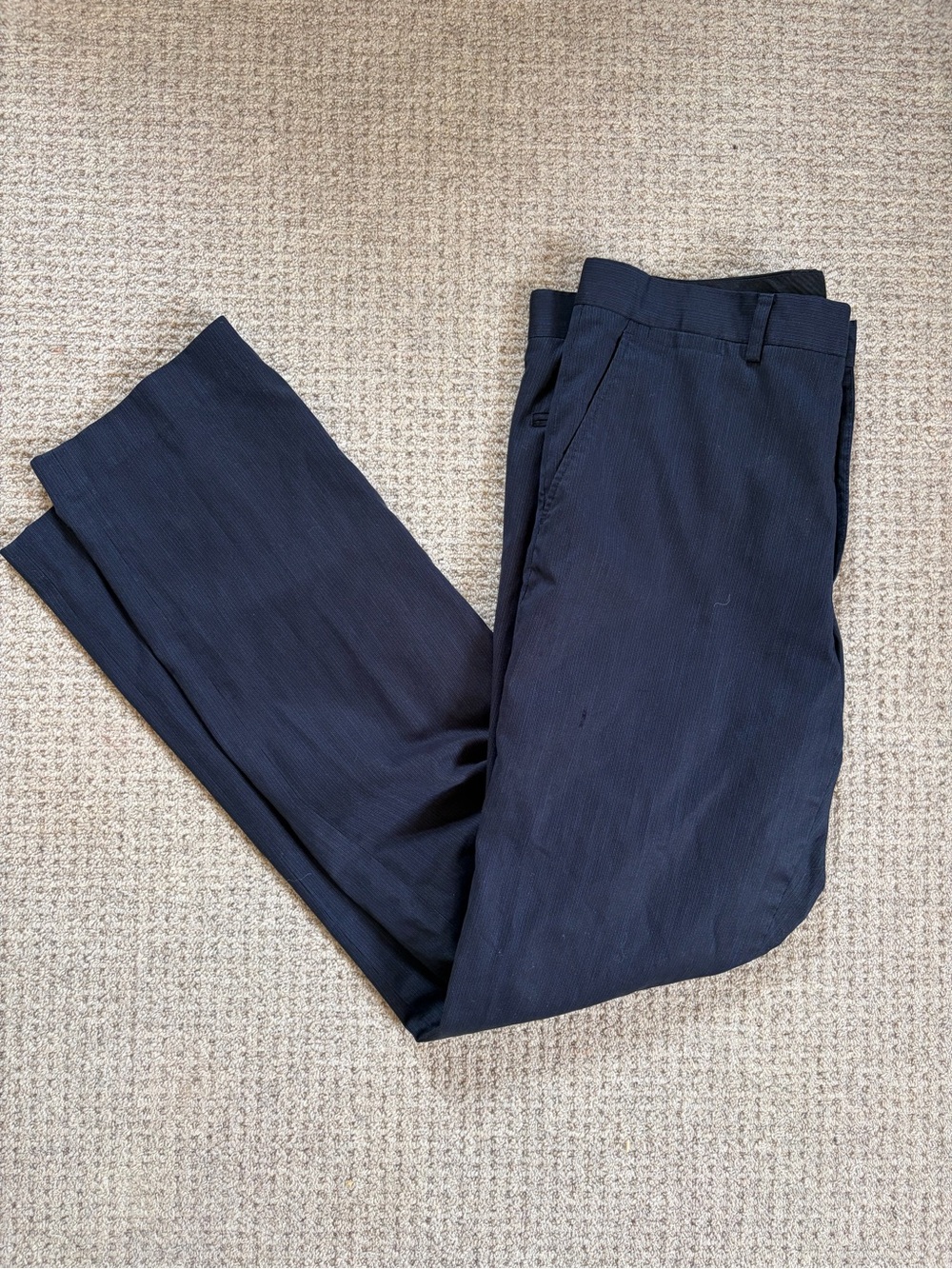 JF J. Ferrar Men's Navy Blue Dress Slim Fit Pants